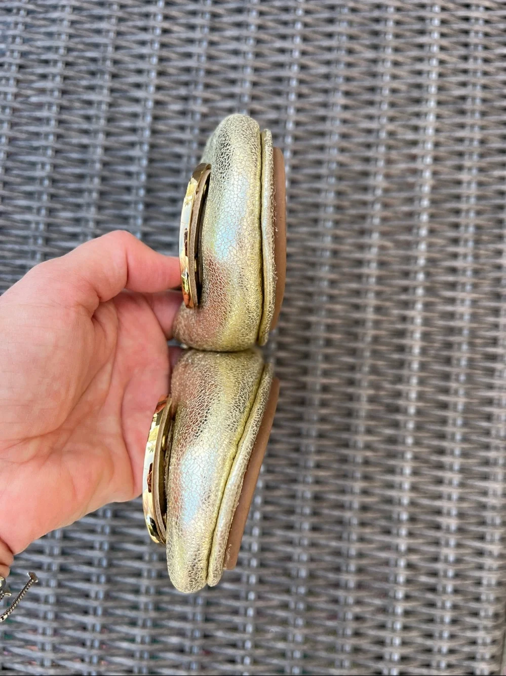 Tory Burch Gold Ballet Flats Size 9.5 - Picture 3 of 5